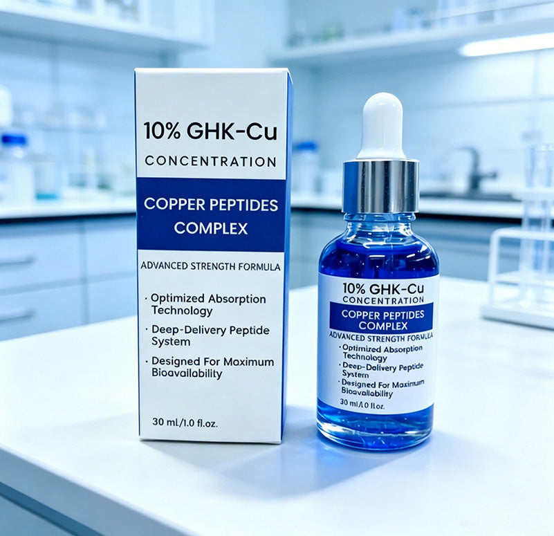 Copper Peptide Serum 10% (GHK-Cu) with Hyaluronic Acid & Niacinamide – Anti-Aging Face Serum for Wrinkles, Fine Lines, Firming & Hydration – Collagen Boosting Skincare for Women & Men – 30ml