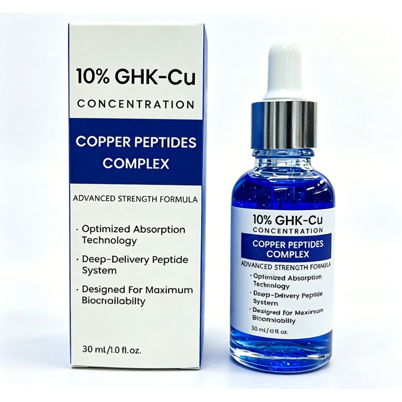 Copper Peptide Serum 10% (GHK-Cu) with Hyaluronic Acid & Niacinamide – Anti-Aging Face Serum for Wrinkles, Fine Lines, Firming & Hydration – Collagen Boosting Skincare for Women & Men – 30ml